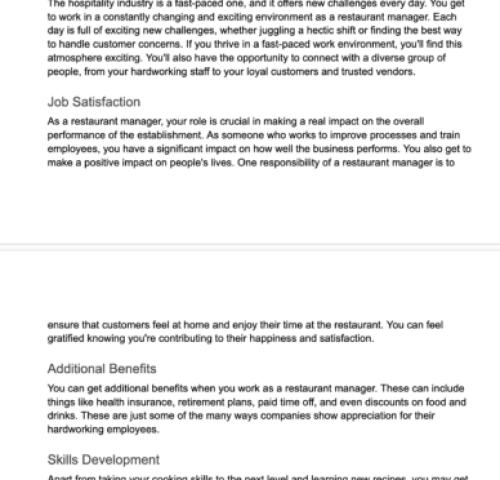 Becoming a Restaurant Manager