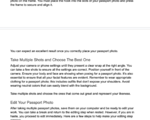 How To Take A Passport Photo At Home